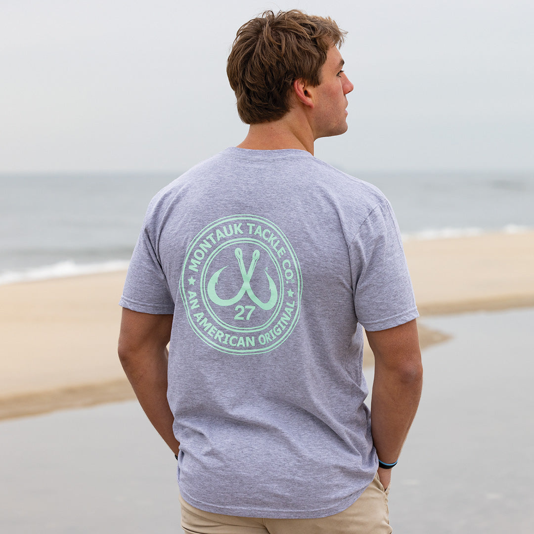Montauk Tackle Circle Logo Graphic Cotton Tee Shirt